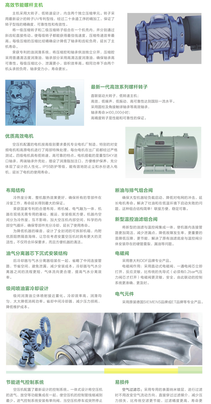 两级变频螺杆空压机